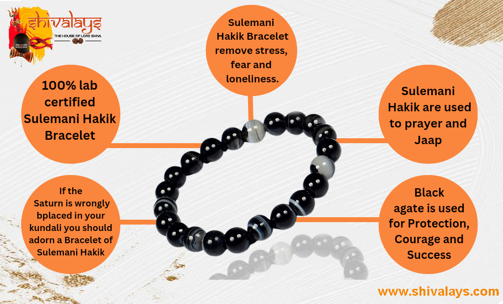 Amazon.com: Natural Black Sulemani Hakik Bracelet Crystal Stone 10 mm Round  Bead Bracelet for Reiki Healing and Crystal Healing Stones (Color : Black):  Clothing, Shoes & Jewelry
